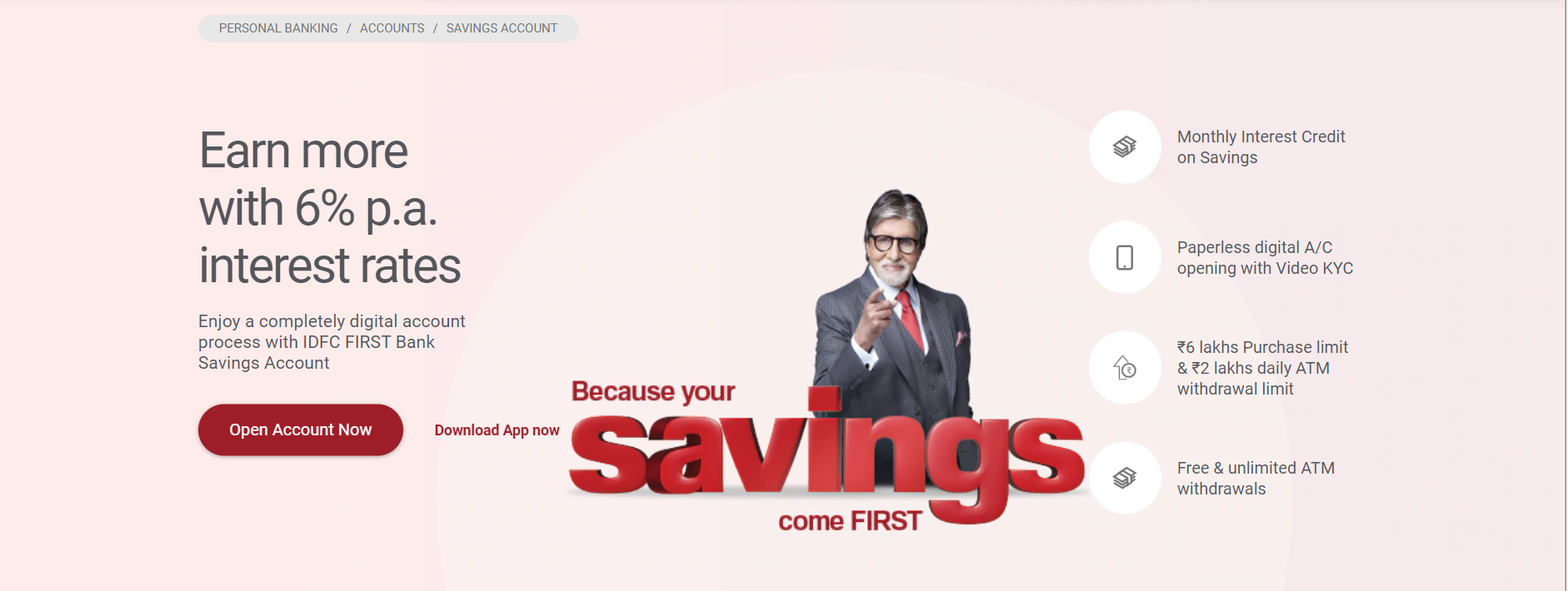 IDFC BANK SAVINGS ACCOUNT